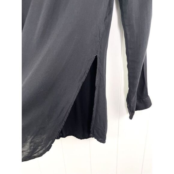 Bella Dahl Black Rayon Dress Tunic V Neck Long Sleeve for Career or Work Size S - Picture 4 of 10